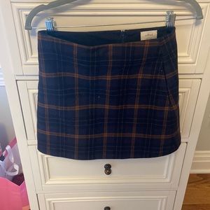 Aritzia mini plaid skirt